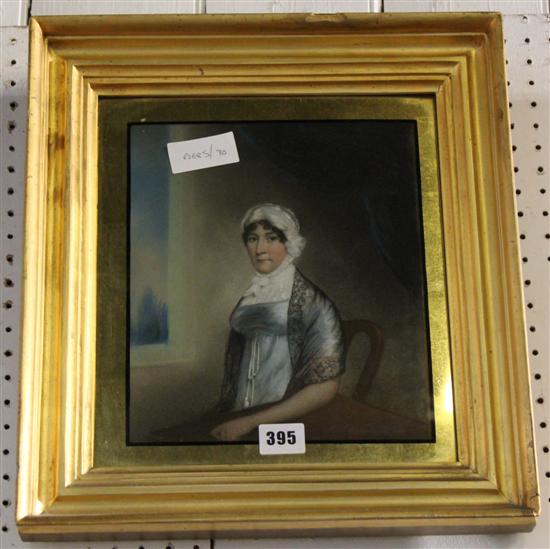 After James Sharples, 19th century gilt framed pastel of a seated lady